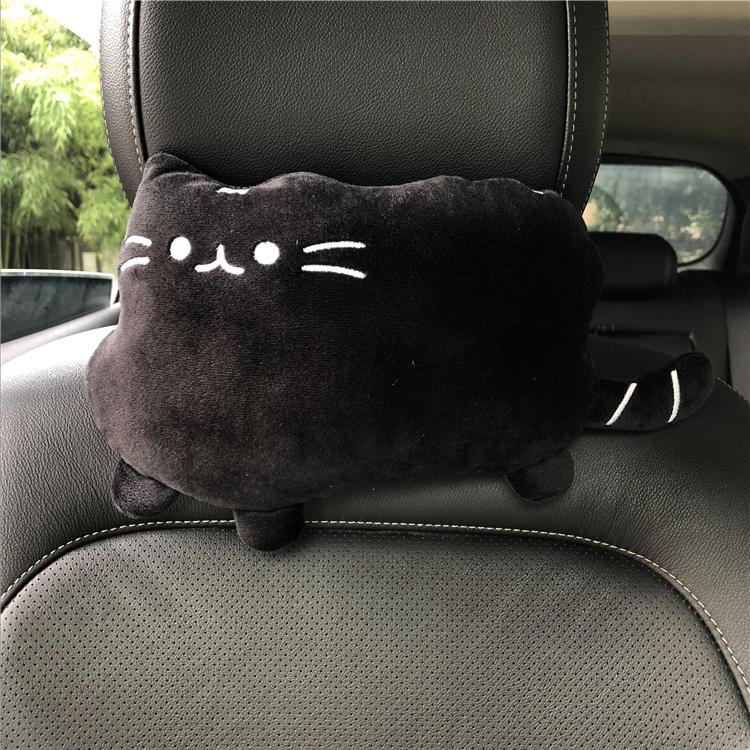1PCS Creative Cartoon Cute Cat Auto Car Seat Head Neck Rest Cushion Headrest Pillow Plush Pad Car Safety Pillow Car Accessories
