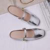 Silver inner heightening bag head half slippers women's outer wear 2025 summer new versatile small Mary Jane Mill shoes