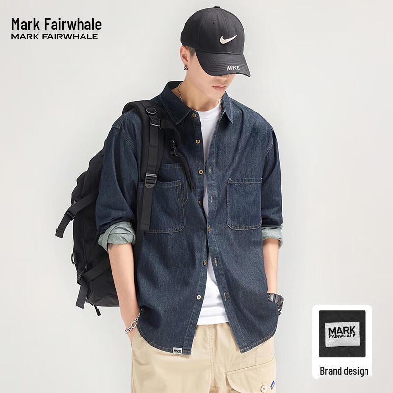 Mark Fairwhale Men's Long-Sleeve Denim Shirt Jacket