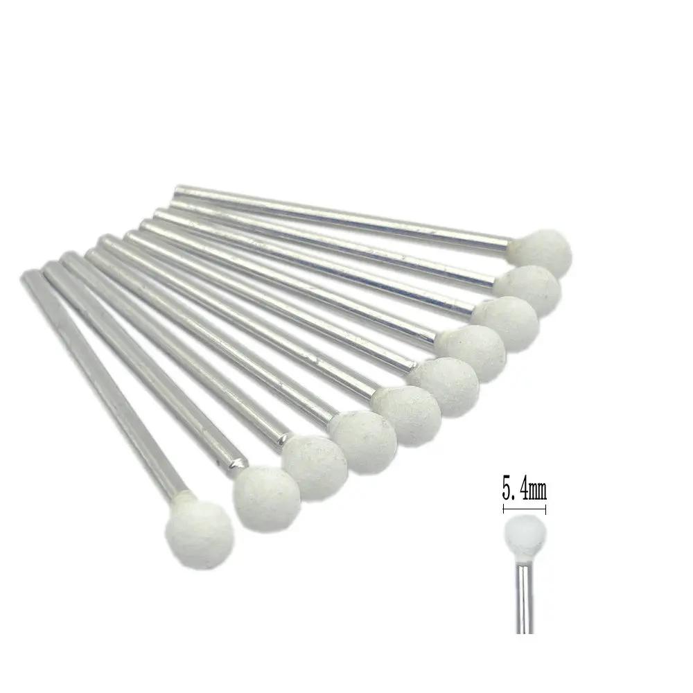 10pcs/set  Dental Stone Grinder Polisher Burs 2.35mm Shank For Contouring Shaping Porcelain Dental Rotary Stone Polisher