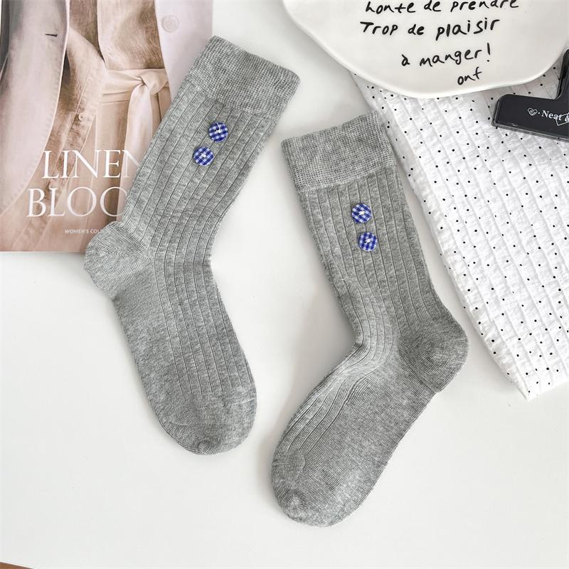 

Женские весенне-летние новые однотонные носки-гольфы для балета с пуговицами, дышащие 1 pair