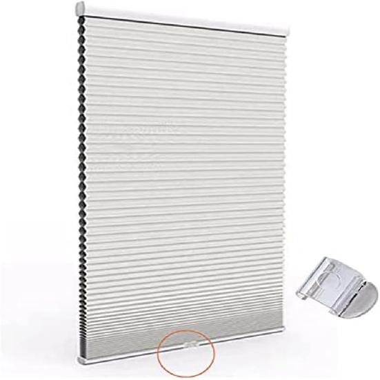 6 Pcs Blinds Cordless Handles, Shade Clips, Roller Blind Cord Clip with Mini Bottom Rail End Cap, Curtain Hardware Hooks