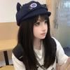 Cat ears octagonal hat new sweet sister women's newsboy hat show face little beret cute cos hat