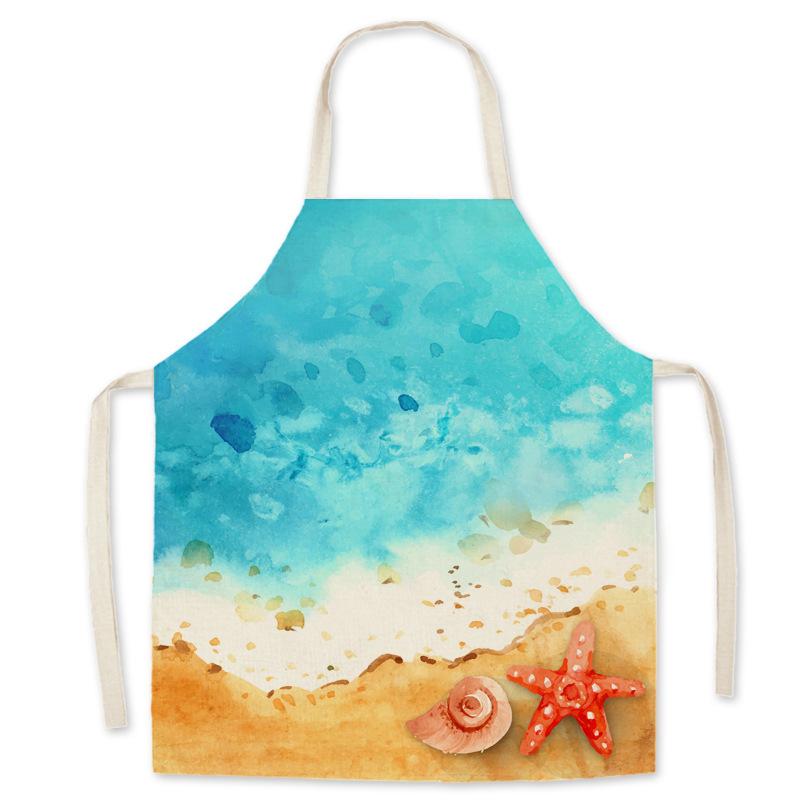 

Детский кухонный фартук, устойчивый к пятнам кухонный фартук, льняной фартук, женские кухонные аксессуары, фартук, мужской женский кофейный фартук 47x38cm