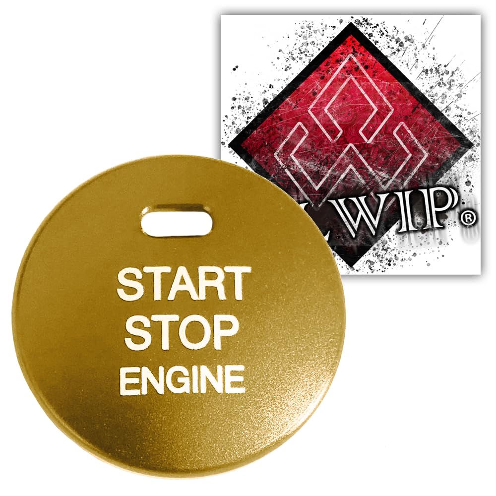 

ALWIP Ignition Switch Engine Start Push Button Aluminum Cover (Gold) золотой