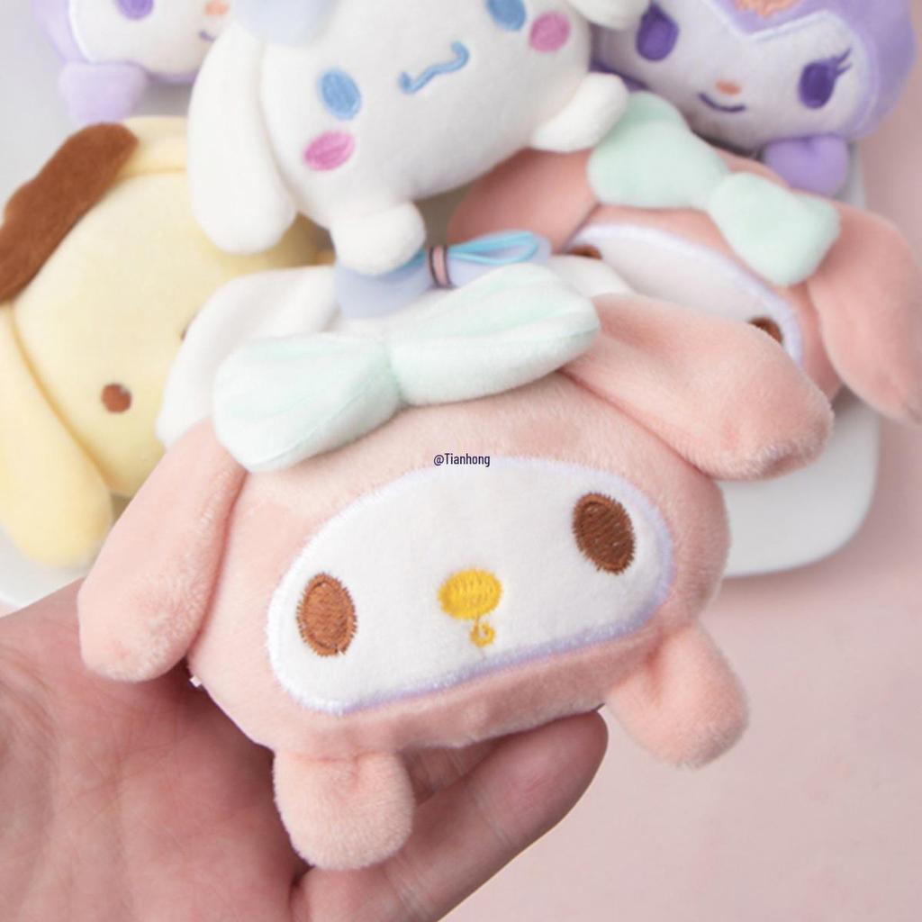 Cinnamoroll Plush Backpack Charm & Brooch Set - Cute Cartoon Accessories