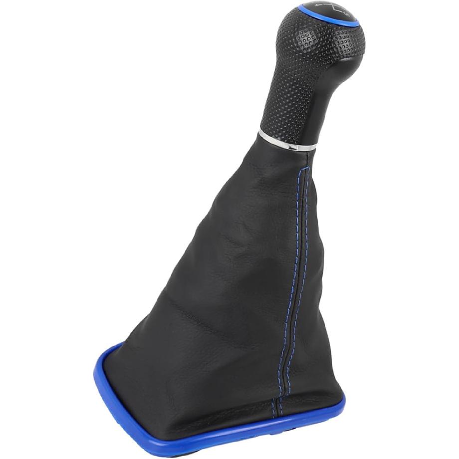 

5 Speed 12mm Inner Hole Dia Gear Shift Knob Gaiter Boot Cover PVC Leather Blue for Volkswagen Mk4 Golf GTI R32 99-05 1J0711113EG Durable Material