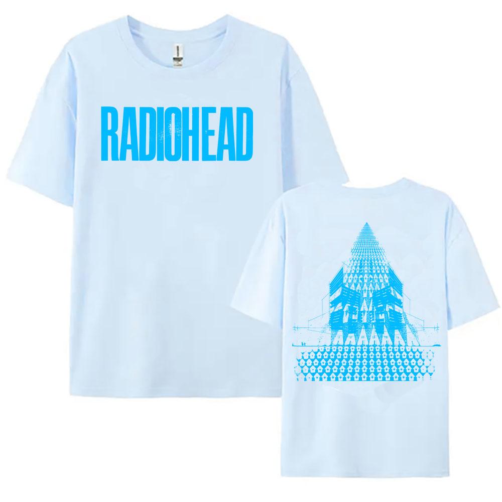 Rock Band Radiohead Tour 2025 Tshirts Cotton Fashion Short Sleeve Female T-shirt Casual O-neck Unisex Streetwear Printing Tees
