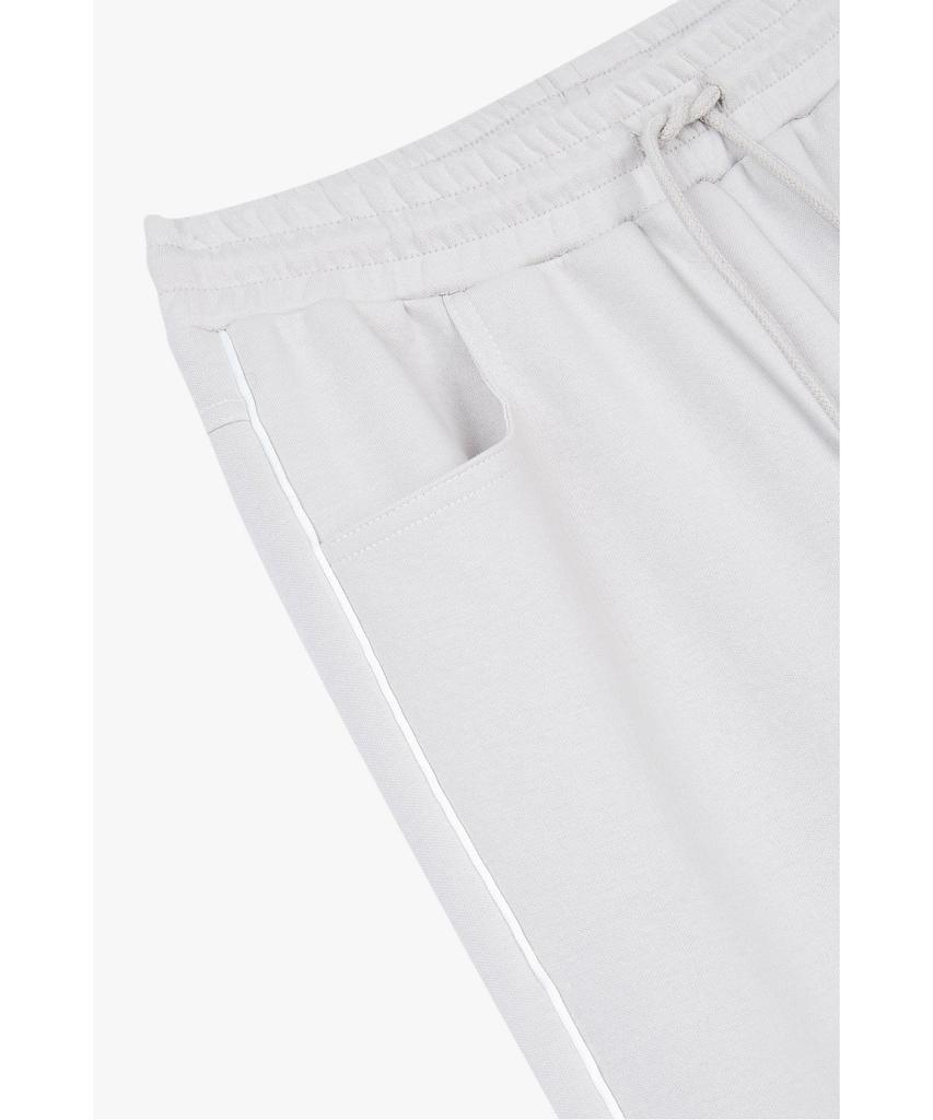 Bobeu Side Line Elastic Wide Pants_Light Gray 7156230008