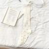 Spring and Summer Thin Ballet Style Women Socks JK Floral Ribbon Women Calf Socks Super Fairy Mesh Breathable Cotton Pile Socks