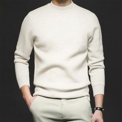 Men’s Anti-Pilling Fine Wool Half Mock Neck Knit Sweater