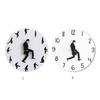 Novelty Comedian Wall Watch Funny Walking Silents Mutes Clocks for Home Living Room Bedroom Decoration