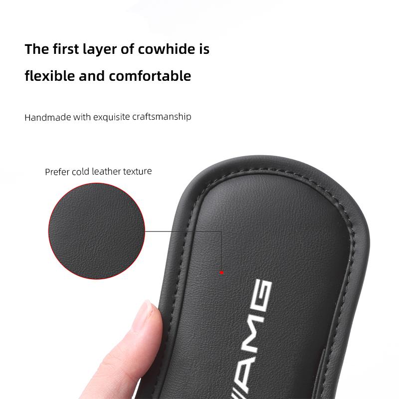 Car Leather Knee Mat Armrest Soft Pad Thigh Support Cushion For Mercedes Benz AMG W203 W205 W206 W211 W220 W212 W201 W210 W221