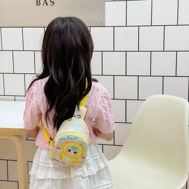 Baby Three Printed Children Shoulder Crossbody Chest Bag Outdoor Cartoon Wallet