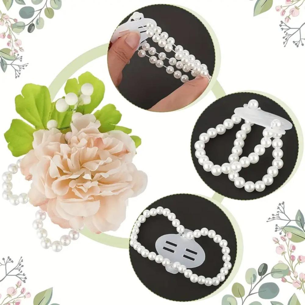 Elastic Pearl Wristband DIY Corsage Bands New Pearl Corsage Bracelet  Gift