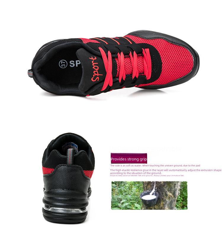 Damskor för sommaren med mellanhög klack, dansskor i mesh med mjuka sulor för vuxna