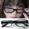 Fashion Unisex Black Eyeglass Frame No Lenses Anime Crying Dripping Tears Glasses Vintage Kawaii Party Gift Cosplay Accessories