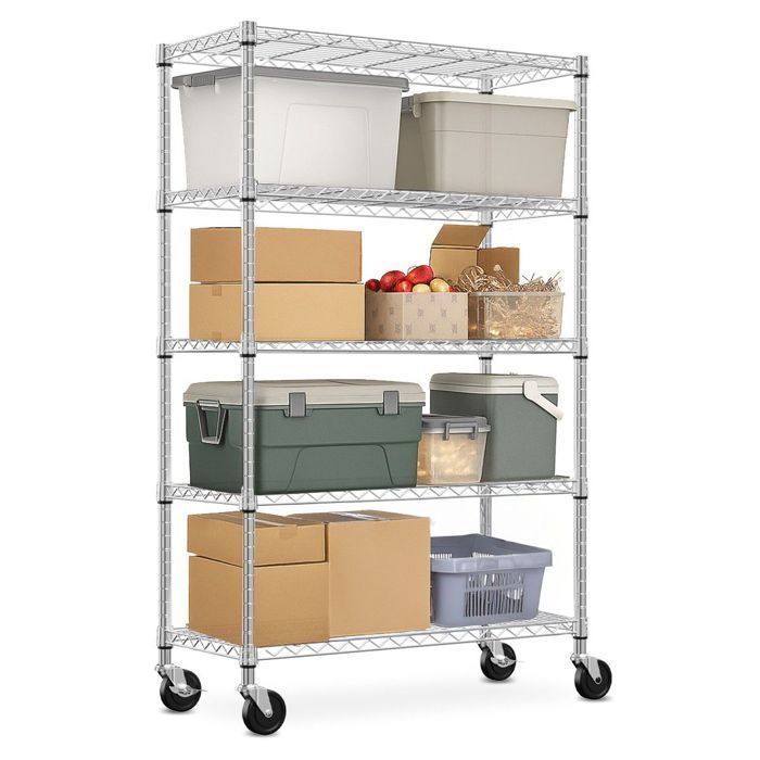 Heavy-duty Shelving On Wheels SL11 Industrial Shelving 195 Cm