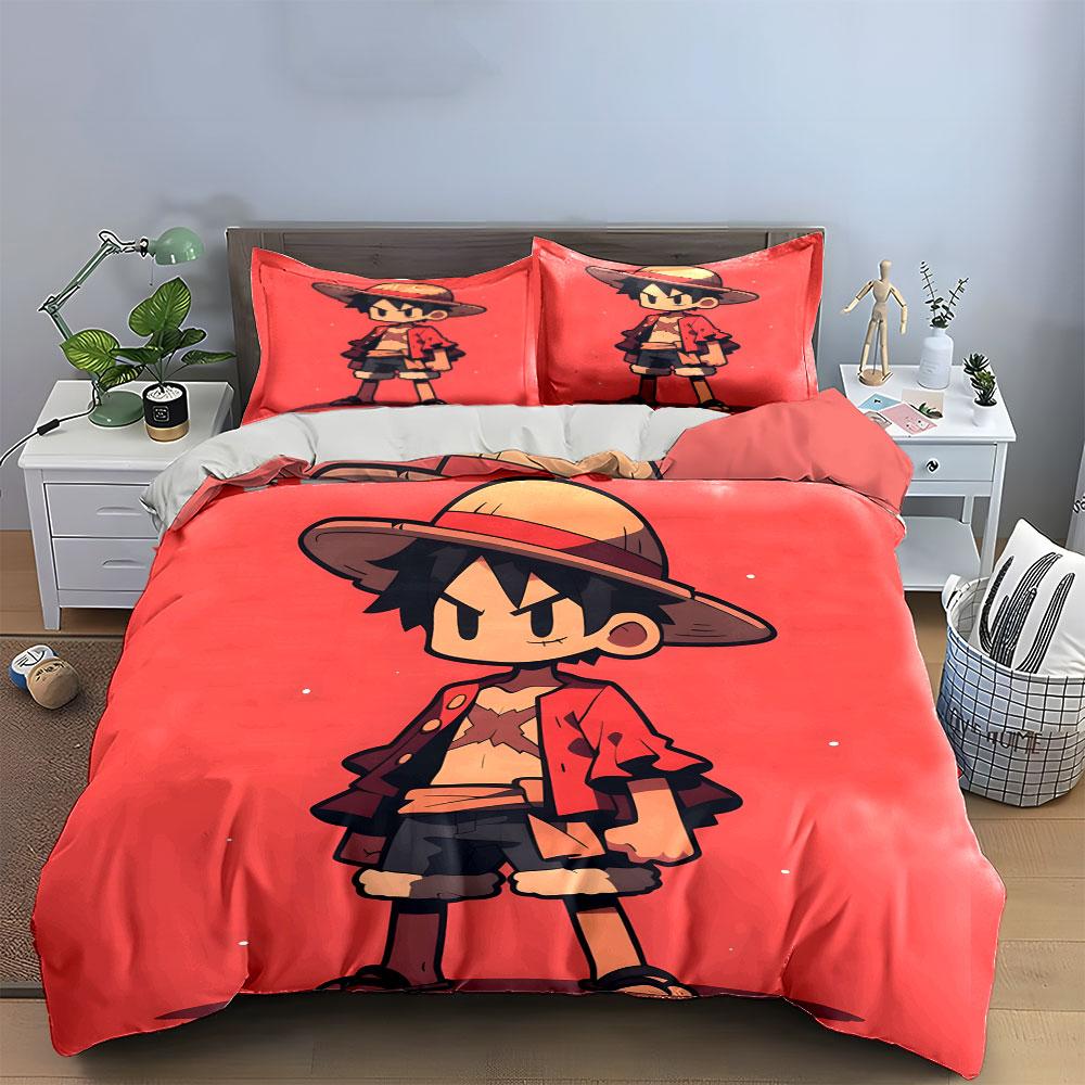 Straw Hat Cartoon Character. Bedding Sets Duvet Cover Sets Duvet Covers Pillowcases(1 * Duvet Cover 2 * Pillowcases Without Duvet Insert)