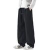 Japanese retro trendy brand elastic waist splicing sweatpants men's spring new loose wide-leg drape casual pants