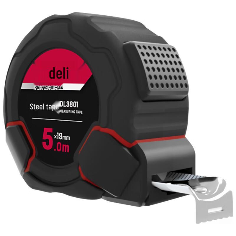Deli Self-Lock Nylon Coated Steel Tape Measure 5mx19mm