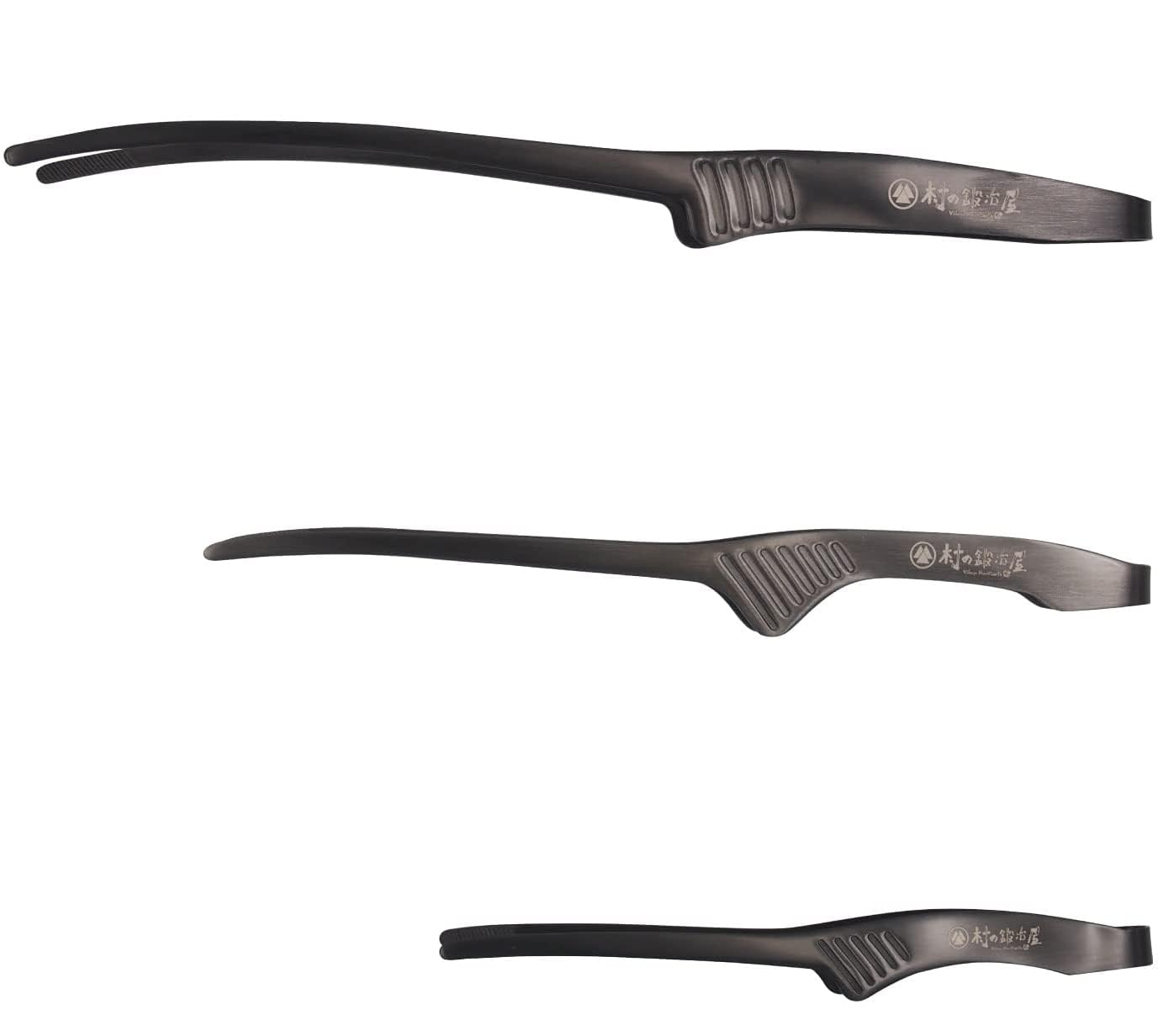 [Сделано в Цубамэ-Сандзё] Todai x Mura no Kajiya Черные щипцы из нержавеющей стали, набор из 3 штук (по 1 штуке короткого, обычного и длинного) Отдых на природе
