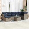 VidaXL Garden Lounge Set 8 Pcs with Grey Cushions Wicker 3325317