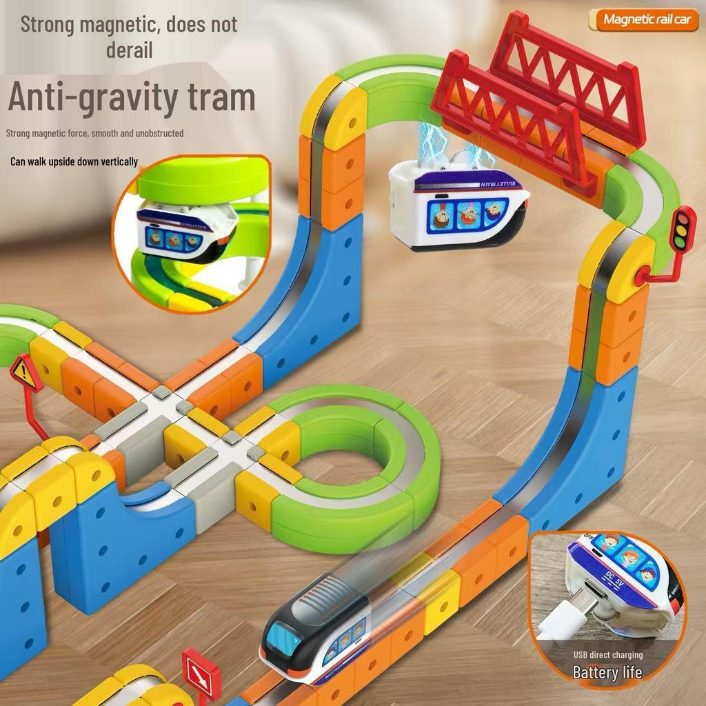 Magnetic Electric Train DIY 3D Track Toy for Kids - Educational Gift for Boys and Girls