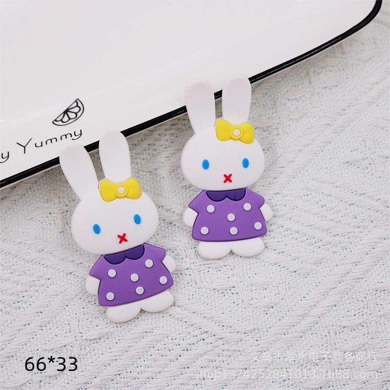 Cartoon Rabbit PVC Soft Rubber Patch for DIY Accessories