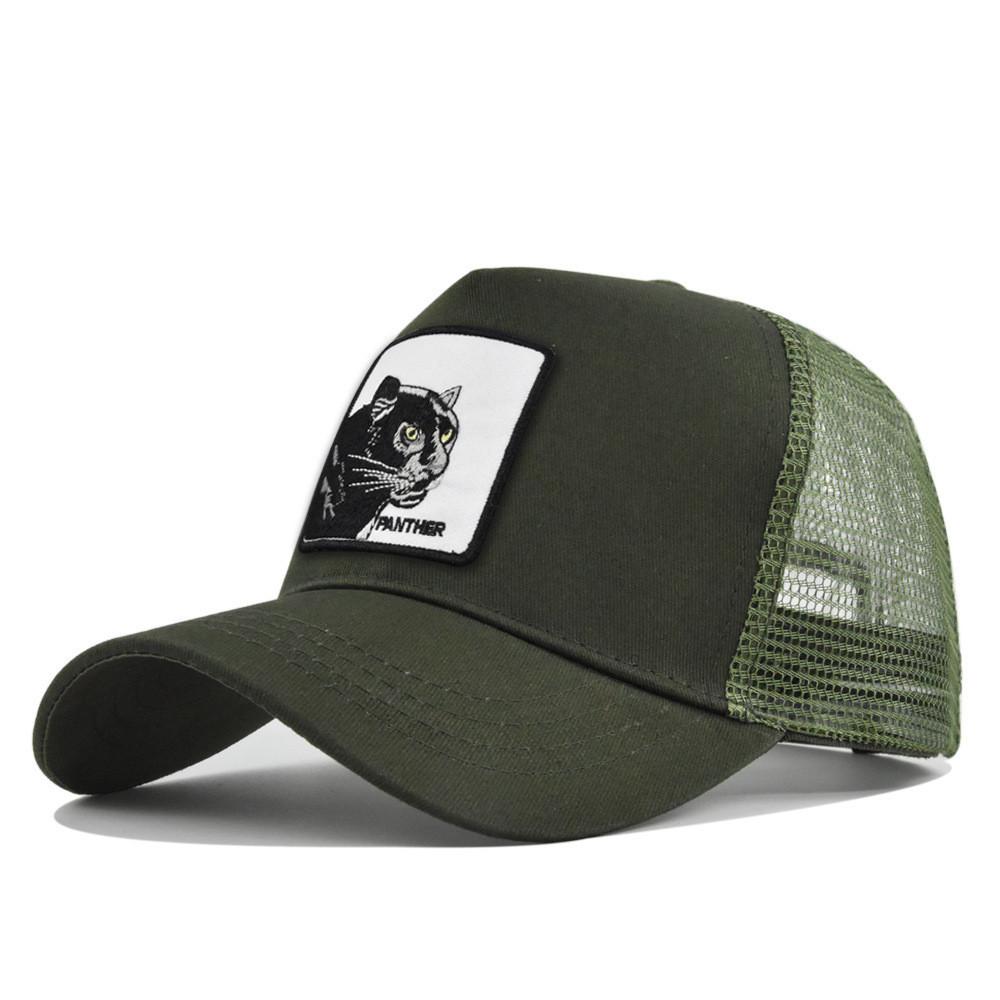 Cap Baseball Animal Leopard Embroidered Duck Tongue Cap Curved Brim Hat Net