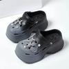 Fashion Women Slippers Platform Metal Decoration Sandals Wedges Shoes Outdoor Clogs Thick Sole Slipper Ladies Flip Flops Garden Shoes
