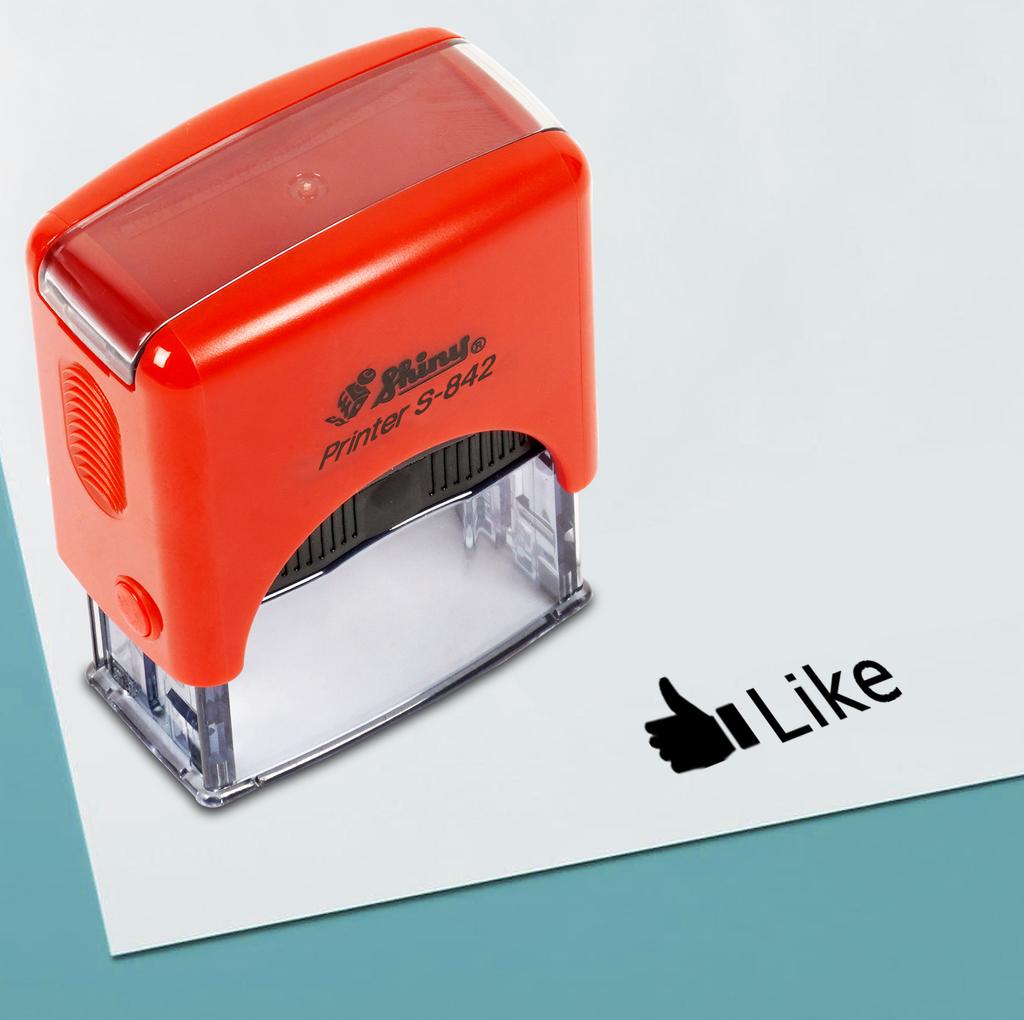 Printtoo Like Self Inking Rubber Stamp Pre,Inked Office Stamp, Home Office Business Stationery, 38 x 14 mm,
