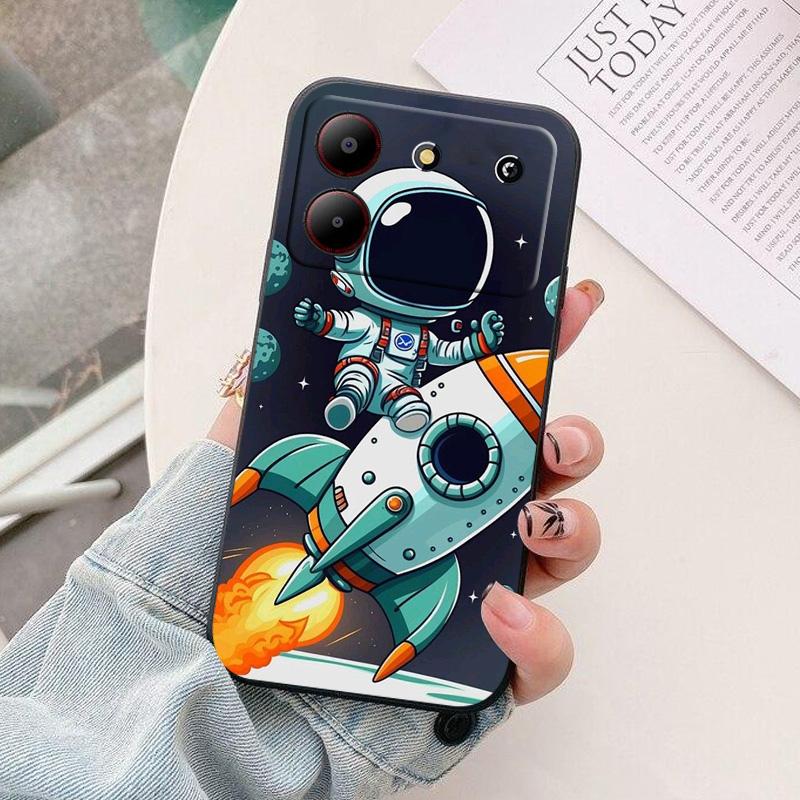 For ZTE Blade A54 4G Phone Case astronaut Silicone Camera Protection Back Cover For ZTE Blade A55 A35 A34 Funda Coque