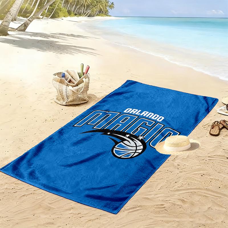 Orlando Magic Logo Print Beach Towel, Large Soft Quick Dry Towel for Beach Camping Swimming