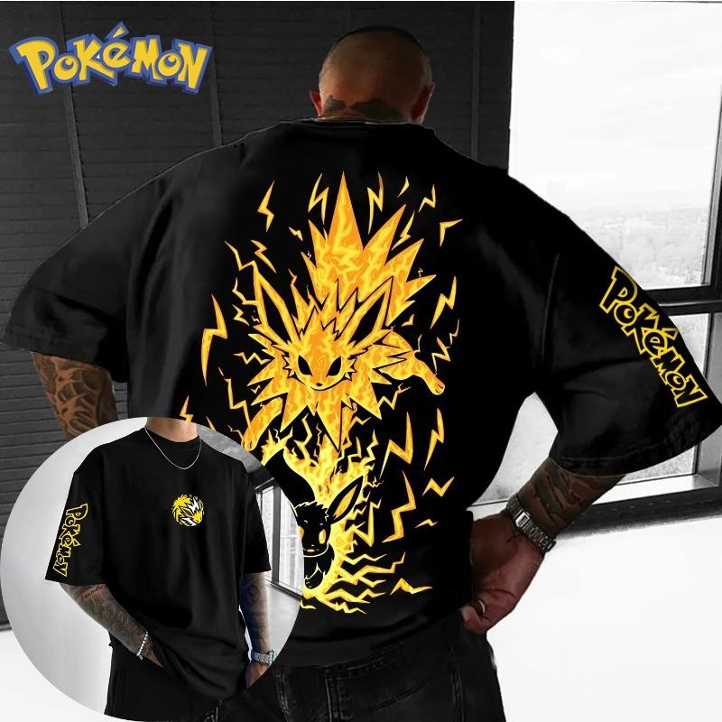 

Jolteon Double-sided Printed T-shirt Short Sleeved Men s and Women s Summer New Harajuku Y2K Loose Casual Top 2XL