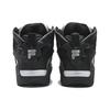 FILA Fusion Desperado Comfortable Versatile Plush Shock Absorbing Mid-Top Retro Basketball Shoes Women sneaker Black Silver T12W343215FBS