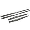 4 Pcs Door Bottom Decal Trim Panel Carbon Fiber Style Decoration Sticker Cover Molding Replacement