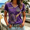 Women's Short Sleeve V-Neck T-Shirt with Casual Letter Print for Everyday Wear