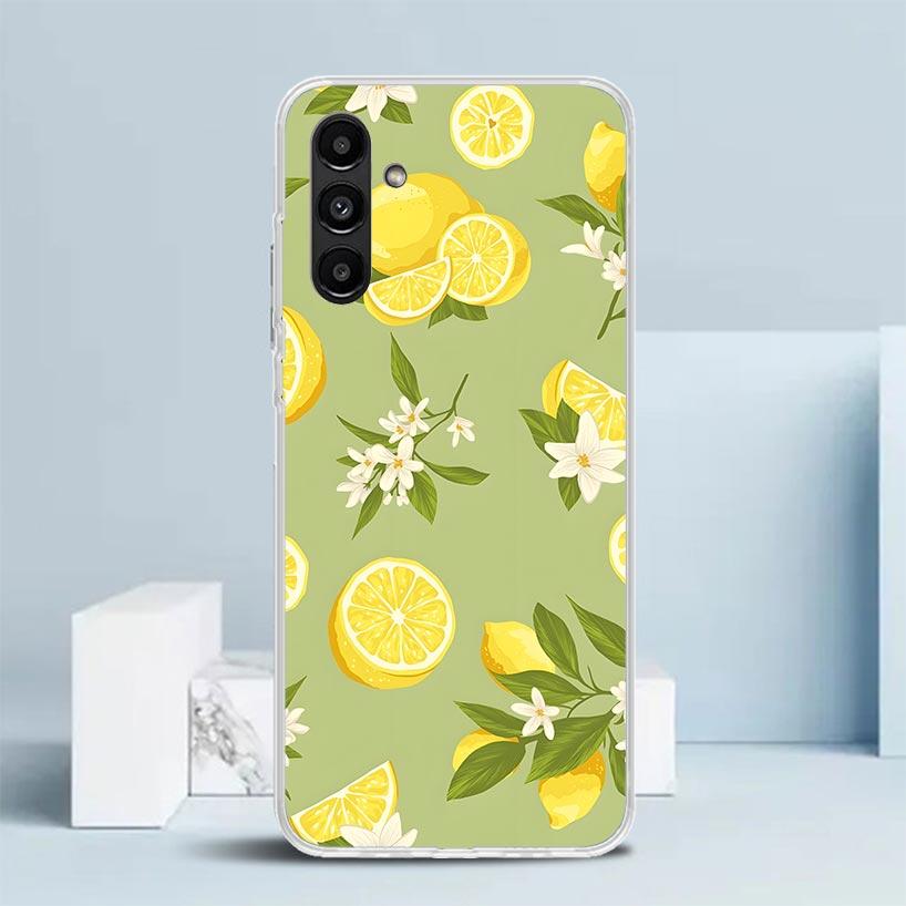 Letní ovoce Citronový kryt pro Samsung Galaxy A17 A37 A57 A16 A26 A36 A56 A15 A14 A55 Pouzdro na telefon A13 A53 A25 A35 A24 A34 A23 A33