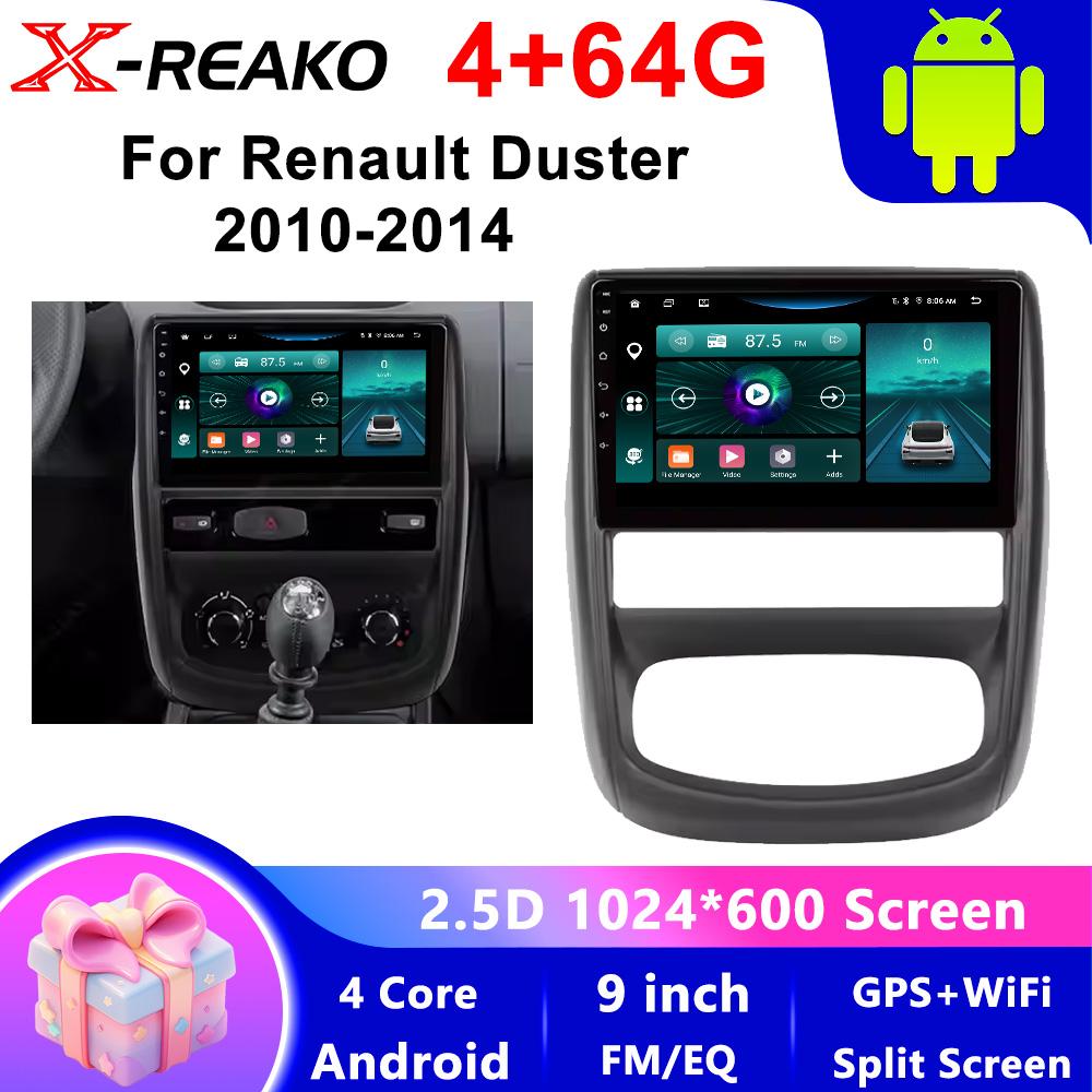 X-REAKO Car Video Player for Renault Duster 2010-2014 GPS Navigation Built-in Dsp Carplay Autoradio Android Head Unit