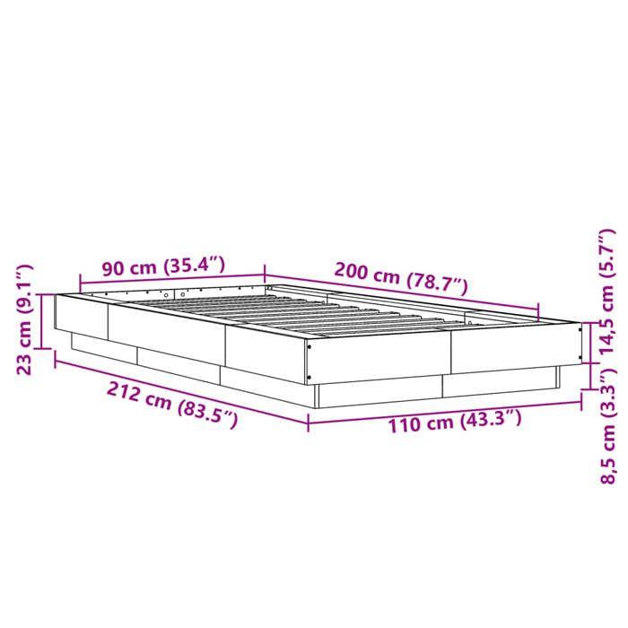 VidaXL Bed Frames White 90x200 Cm Engineered Wood, Bedroom Furniture, Bed Base, Pallet Bed, Bed, Bed 3281210