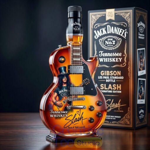 High Borosilicate Glass Whiskey Bottle Guitar Shape Design Whiskey Decanter Glass Liquor Bottle with Screw Cap for Home Bar Display