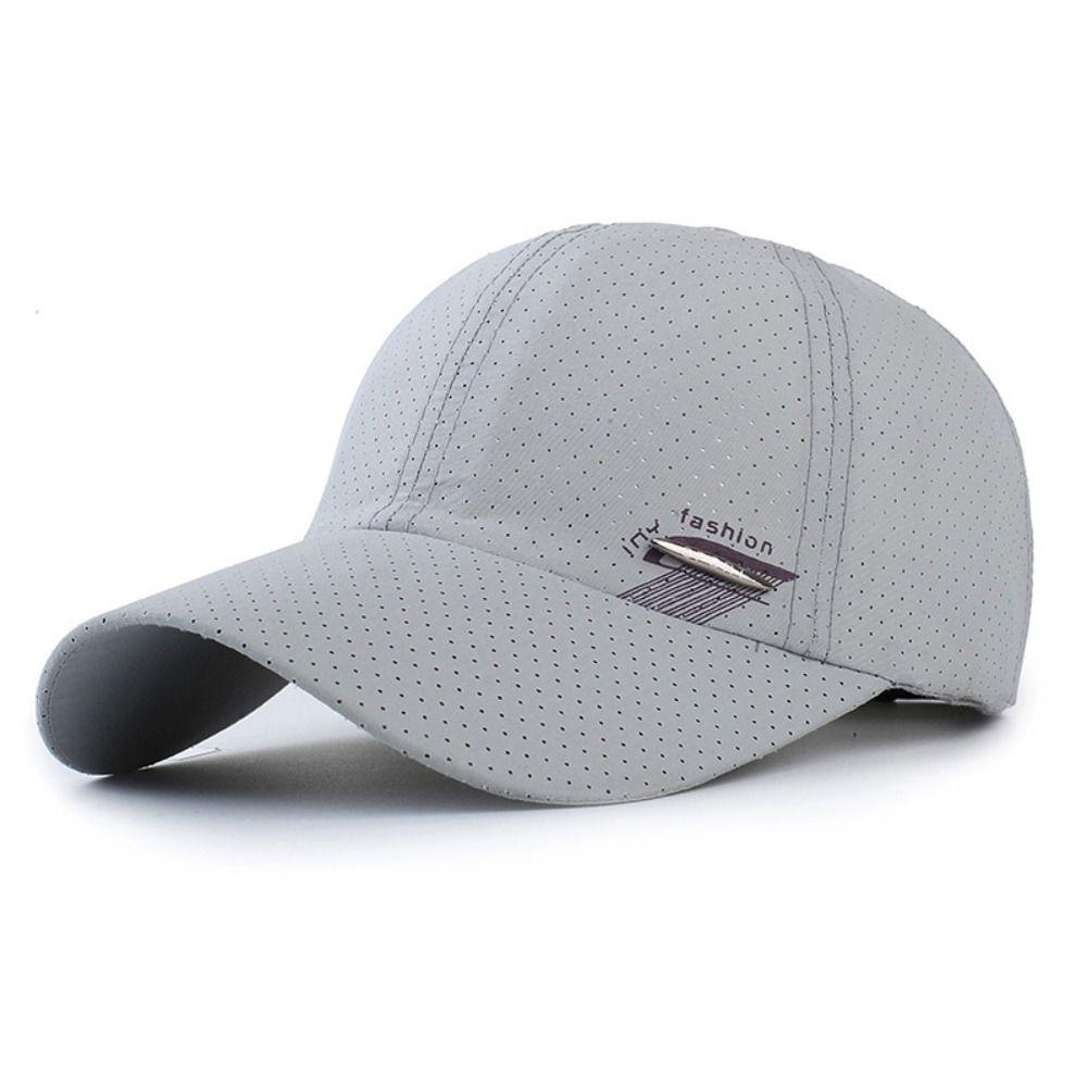 Breathable Perforated Summer Sun Hat Sun Protection Baseball Cap Quick-Drying Hat For Women Men