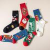 Colorful Trendy Mid-Calf Cotton Christmas Casual Men's Socks