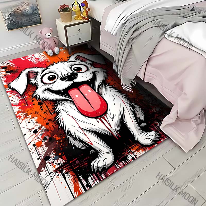 

Splash Painting Puppy Carpet for Living Room Bedroom Bedside Floor Mat Cloakroom Kids Activity Area Rugs Luxury Gifts 40x60cm