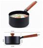 2L Milk Pot Wooden Handle Gas Stove Induction Cooke Baby Breakfast Milk Coffee Saucepan Cookware Cast Iron Non-stick Soup Pot