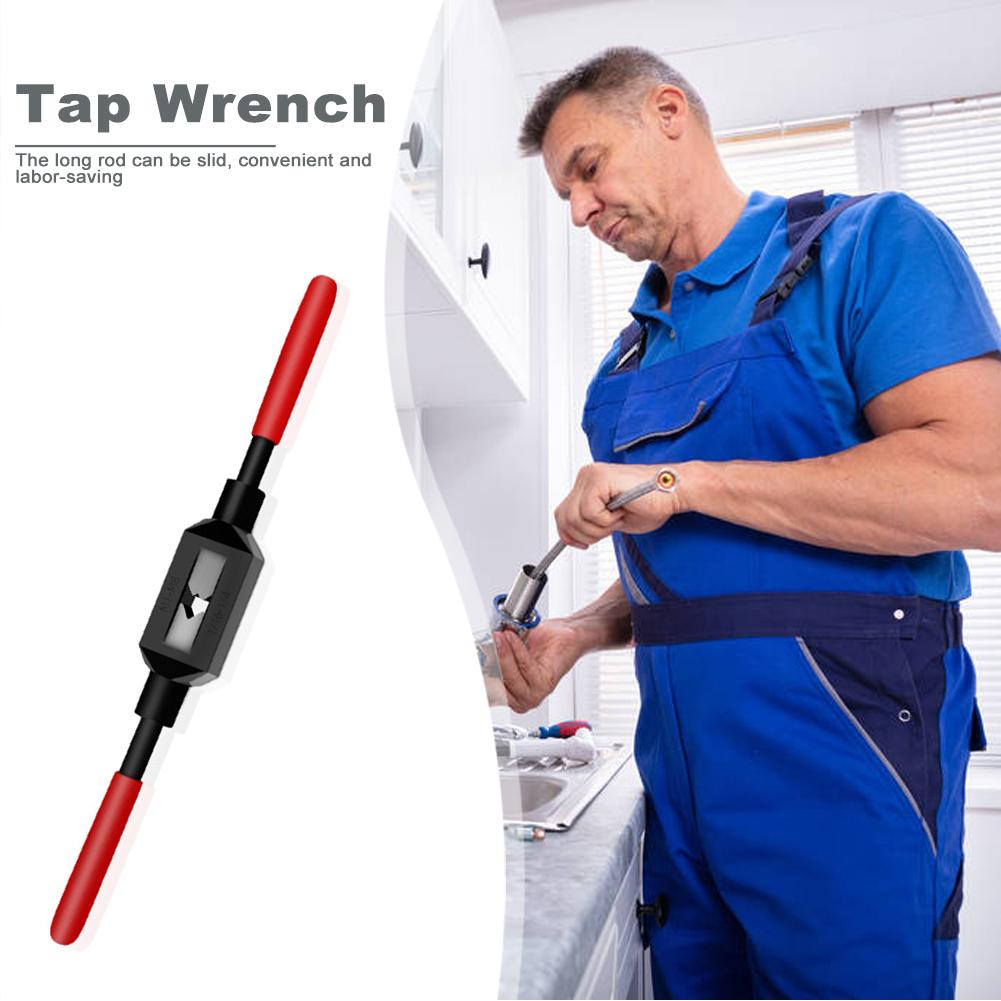 Hand Tapping Reamer Tools Adjustable Anti Slip Carbon Steel Tap Wrench Holder Accessories M1-M8/M1-M10/M3-M10/M4-