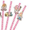 1 Set Easter Straws Disposable Beverage Straws Brightly Colored Paper Straws for Festive Parties Decoration