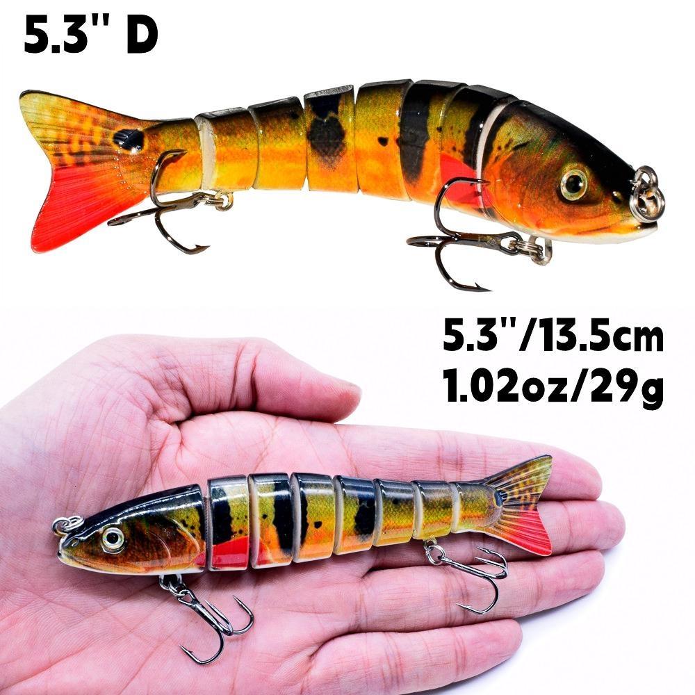 

Рыболовные приманки, приманка для плавания, вобливная приманка для окуня, форели, краппи, мускусного сома, рыболовный крючок, реалистичная рыба 5.3 D