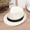 Children Fedora Hat Outdoor Sun Protection Straw Hat Breathable Lightweight Summer Cap Adjustable Size Kids Hat for Boys and Girls